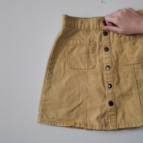 Golden Button Down BDG Skirt - Picture 1 of 4